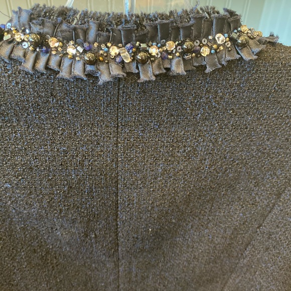 Lafayette 148*Sz.10*Black/Dark Blue*Beaded Jacket* - Picture 6 of 6